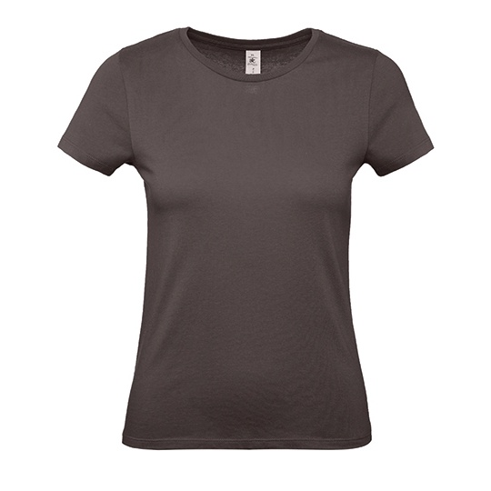 T-Shirt Damski Klasyczny Bawelniany BCTW02T - Bear Brown
