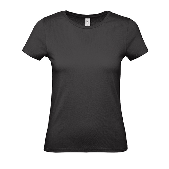 T-Shirt Damski Klasyczny Bawelniany BCTW02T - Black