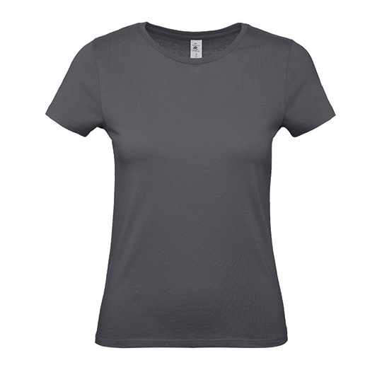 T-Shirt Damski Klasyczny Bawelniany BCTW02T - Dark Grey (Solid)