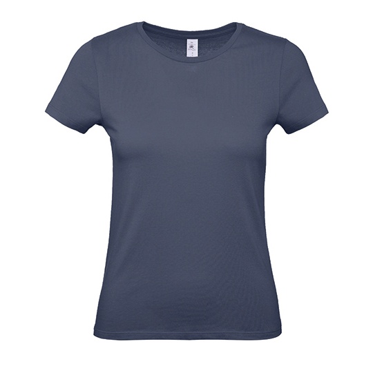 T-Shirt Damski Klasyczny Bawelniany BCTW02T - Denim