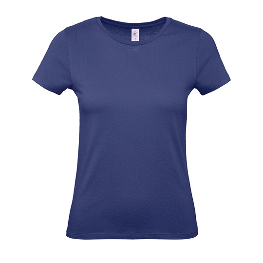 T-Shirt Damski Klasyczny Bawelniany BCTW02T - Electric Blue