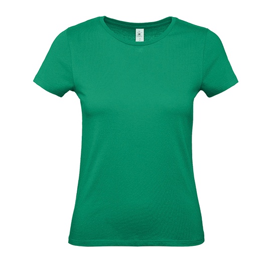 T-Shirt Damski Klasyczny Bawelniany BCTW02T - Kelly Green