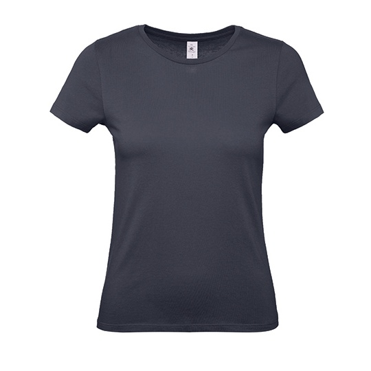T-Shirt Damski Klasyczny Bawelniany BCTW02T - Light Navy