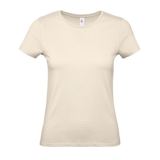 T-Shirt Damski Klasyczny Bawelniany BCTW02T - Natural