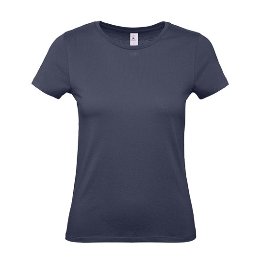 T-Shirt Damski Klasyczny Bawelniany BCTW02T - Navy