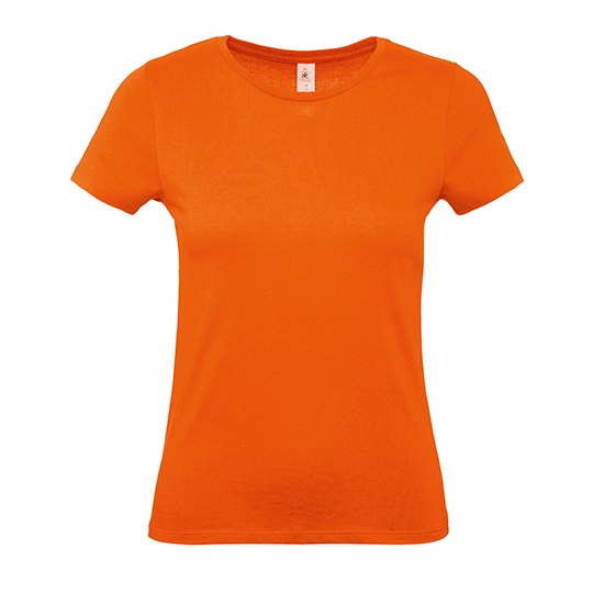 T-Shirt Damski Klasyczny Bawelniany BCTW02T - Orange