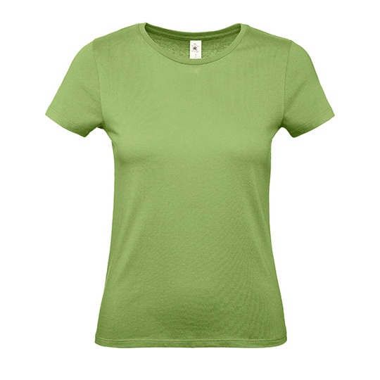 T-Shirt Damski Klasyczny Bawelniany BCTW02T - Pistachio