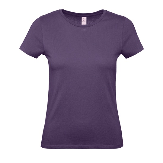 T-Shirt Damski Klasyczny Bawelniany BCTW02T - Radiant Purple