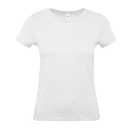 T-Shirt Damski Klasyczny Bawelniany BCTW02T - White