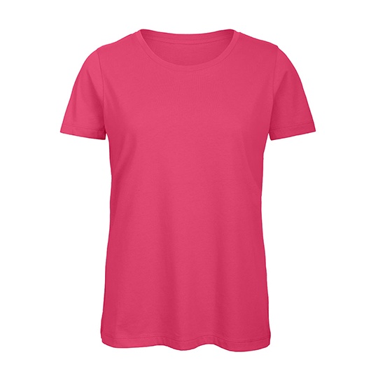 T-shirt Klasyczny Bawelna Czesana BCTW043 - Fuchsia