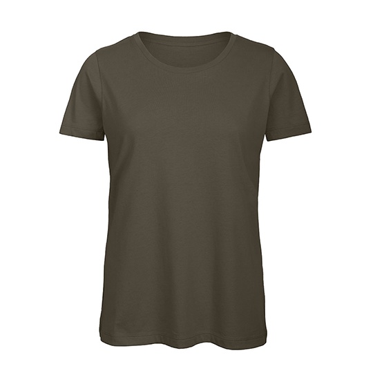 T-shirt Klasyczny Bawelna Czesana BCTW043 - Khaki