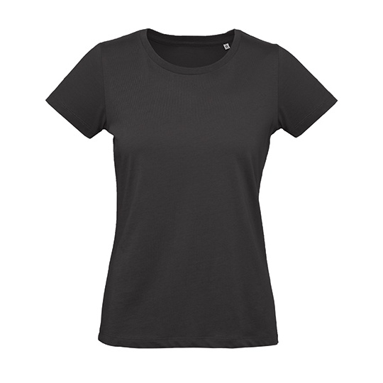 T-shirt Damski Lekko Dopasowany Bawełna Organiczna Czesana BCTW049 - Black