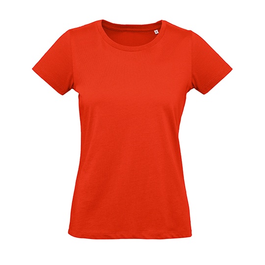 T-shirt Damski Lekko Dopasowany Bawełna Organiczna Czesana BCTW049 - Fire Red