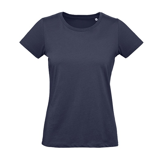 T-shirt Damski Lekko Dopasowany Bawelna Organiczna Czesana BCTW049 - Navy Blue