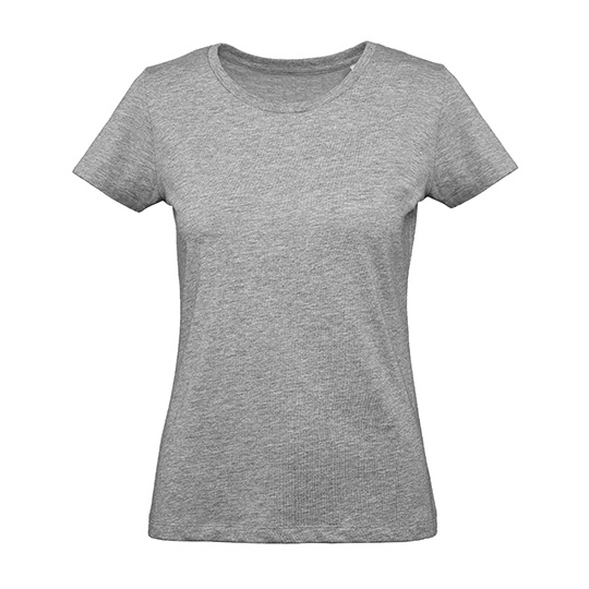 T-shirt Damski Lekko Dopasowany Bawelna Organiczna Czesana BCTW049 - Sport Grey (Heather)