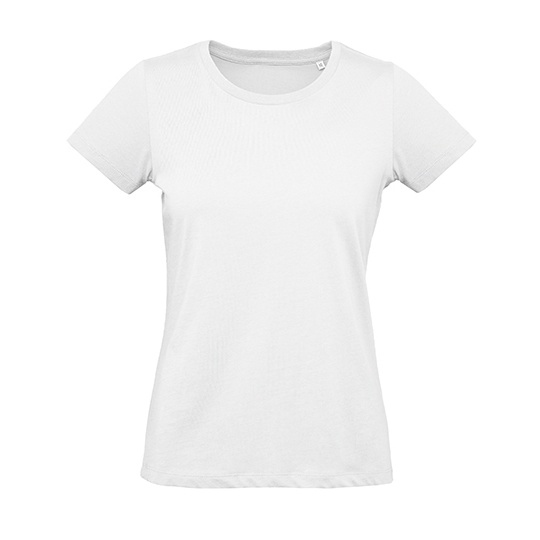 T-shirt Damski Lekko Dopasowany Bawelna Organiczna Czesana BCTW049 - White