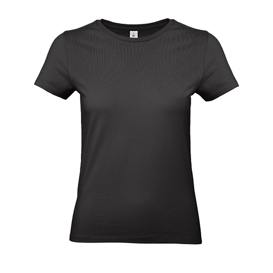 Damski T-shirt z bawełny ring-spun BCTW04T - Black