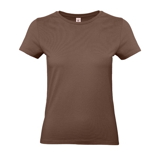 Damski T-shirt z bawełny ring-spun BCTW04T - Chocolate