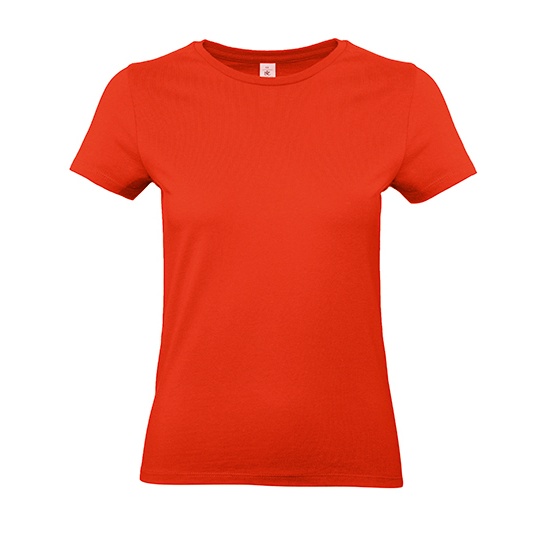 Koszulka Damska Klasyczna Bawelna Ring-Spun BCTW04T - Fire Red