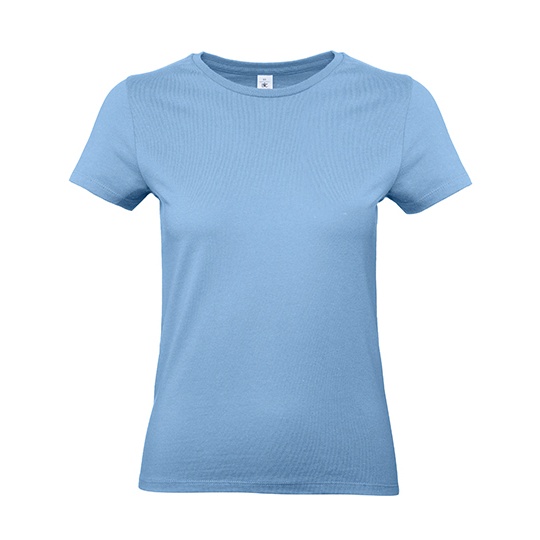 Koszulka Damska Klasyczna Bawelna Ring-Spun BCTW04T - Sky Blue