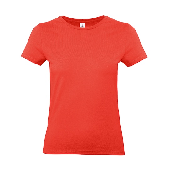 Koszulka Damska Klasyczna Bawełna Ring-Spun BCTW04T - Sunset Orange