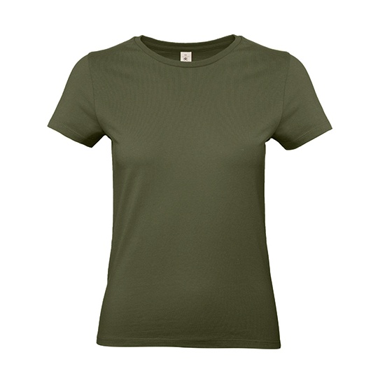 Koszulka Damska Klasyczna Bawełna Ring-Spun BCTW04T - Urban Khaki