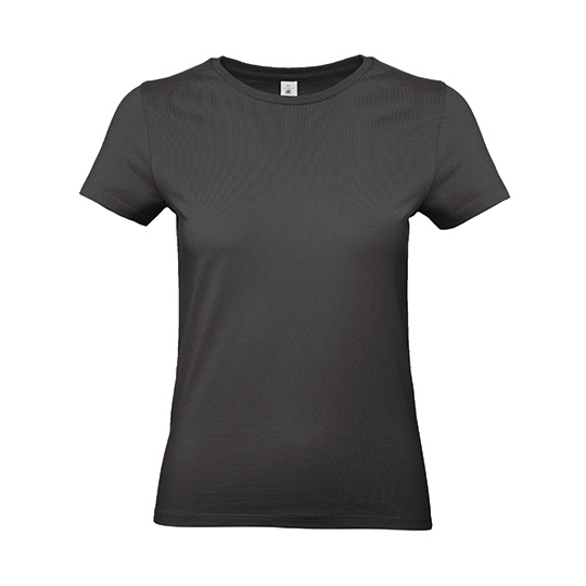 Damski T-shirt z bawełny ring-spun BCTW04T - Used Black