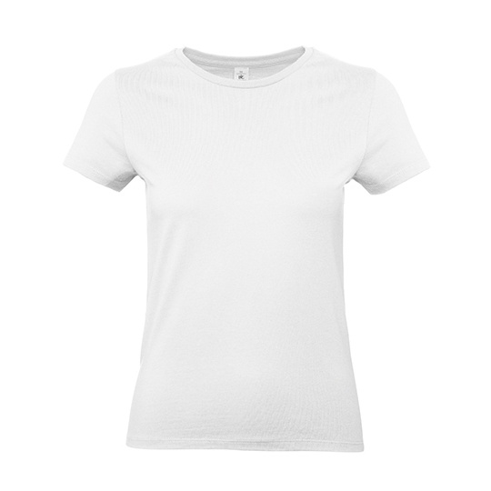 Koszulka Damska Klasyczna Bawelna Ring-Spun BCTW04T - White