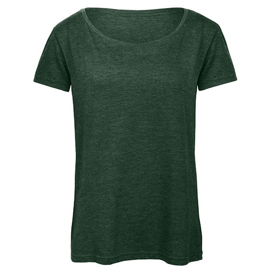 Damski T-shirt Triblend BCTW056 - Heather Forest