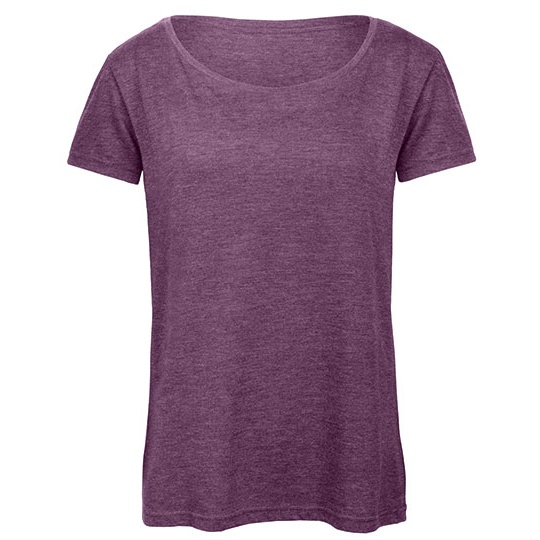 Damski T-shirt Triblend BCTW056 - Heather Purple