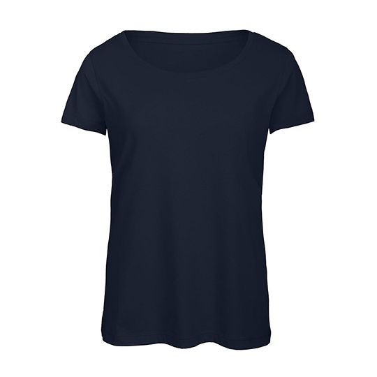 Damski T-shirt Triblend BCTW056 - Navy