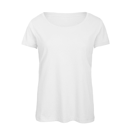 Damski T-shirt Triblend BCTW056 - White