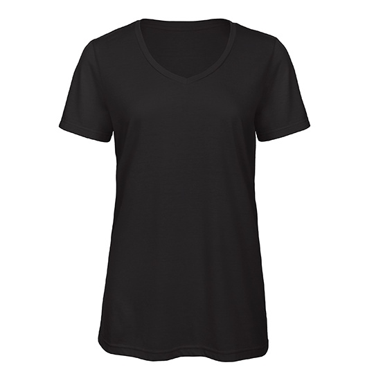 Damski T-Shirt Klasyczny Triblend Oddychajacy BCTW058 - Black