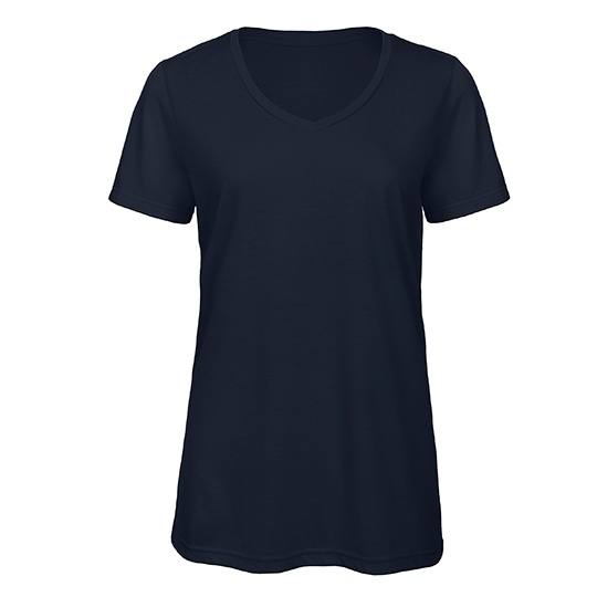 Damski T-Shirt Triblend BCTW058 - Navy