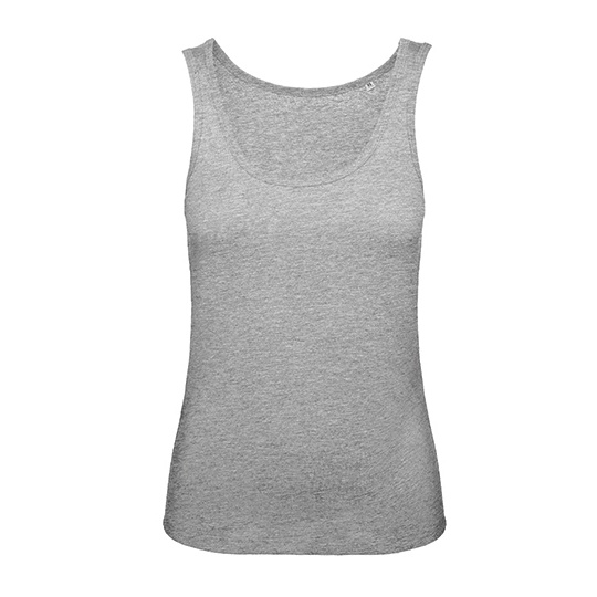Top Damski Bez Rekawow Bawelniany Czesany BCTW073 - Sport Grey (Heather)