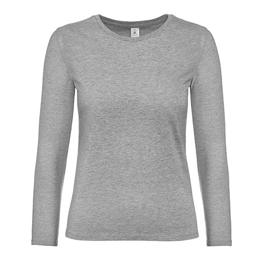 Koszulka Damska Dlugi Rekaw Bawelniana BCTW08T - Sport Grey (Heather)