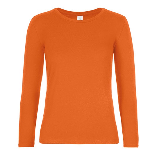 Koszulka Damska Długi Rękaw Bawełniana BCTW08T - Urban Orange