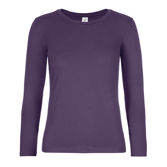Koszulka Damska Długi Rękaw Bawełniana BCTW08T - Urban Purple