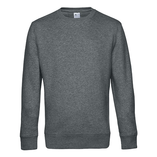 Bluza Klasyczna Bawelniana Poliestrowa BCWU01K - Heather Mid Grey