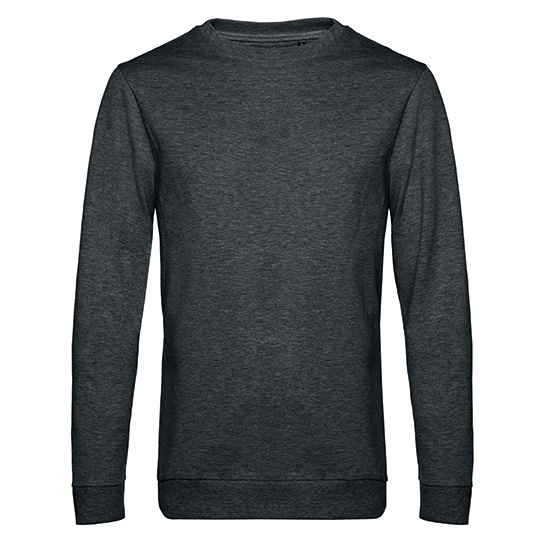 Bluza Dresowa Klasyczna Bawelna Poliester BCWU01W - Heather Asphalt