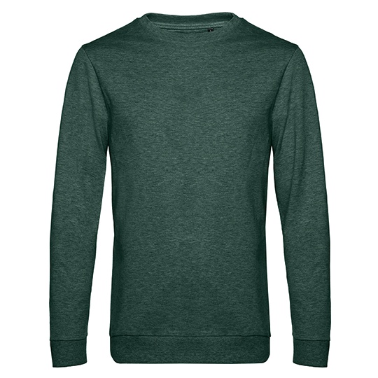 Bluza Dresowa Klasyczna Bawelna Poliester BCWU01W - Heather Dark Green
