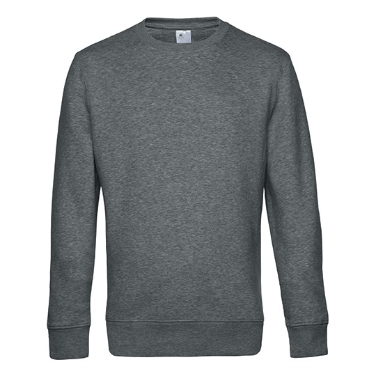 Bluza Dresowa Klasyczna Bawelna Poliester BCWU01W - Heather Mid Grey