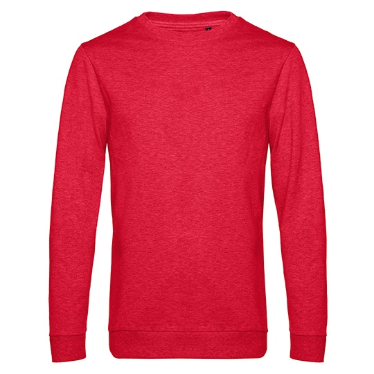 Bluza Dresowa Klasyczna Bawelna Poliester BCWU01W - Heather Red