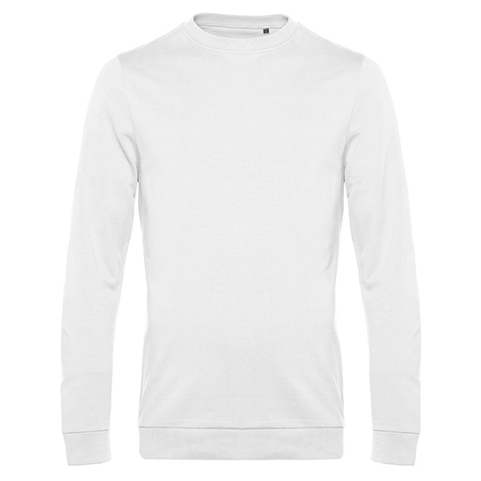 Bluza Dresowa Klasyczna Bawelna Poliester BCWU01W - White