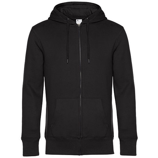 Bluza z Kapturem Klasyczna Bawelna Czesana Poliester BCWU03K - Black Pure