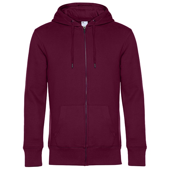 Bluza z Kapturem Klasyczna Bawelna Czesana Poliester BCWU03K - Dark Cherry