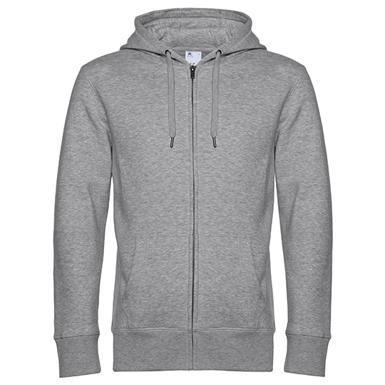 Bluza z Kapturem Klasyczna Bawelna Czesana Poliester BCWU03K - Heather Grey