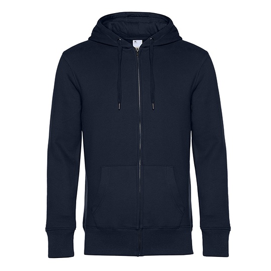 Bluza z Kapturem Klasyczna Bawelna Czesana Poliester BCWU03K - Navy Blue