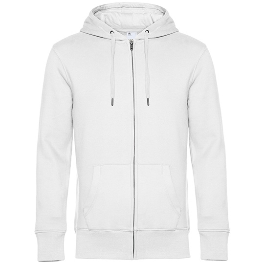 Bluza z Kapturem Klasyczna Bawelna Czesana Poliester BCWU03K - White