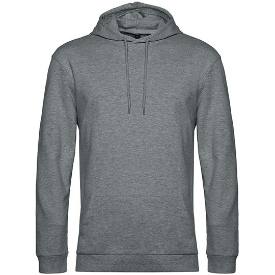 Bluza Kangurka Klasyczna Bawelniana Wstepnie Prana BCWU03W - Heather Mid Grey